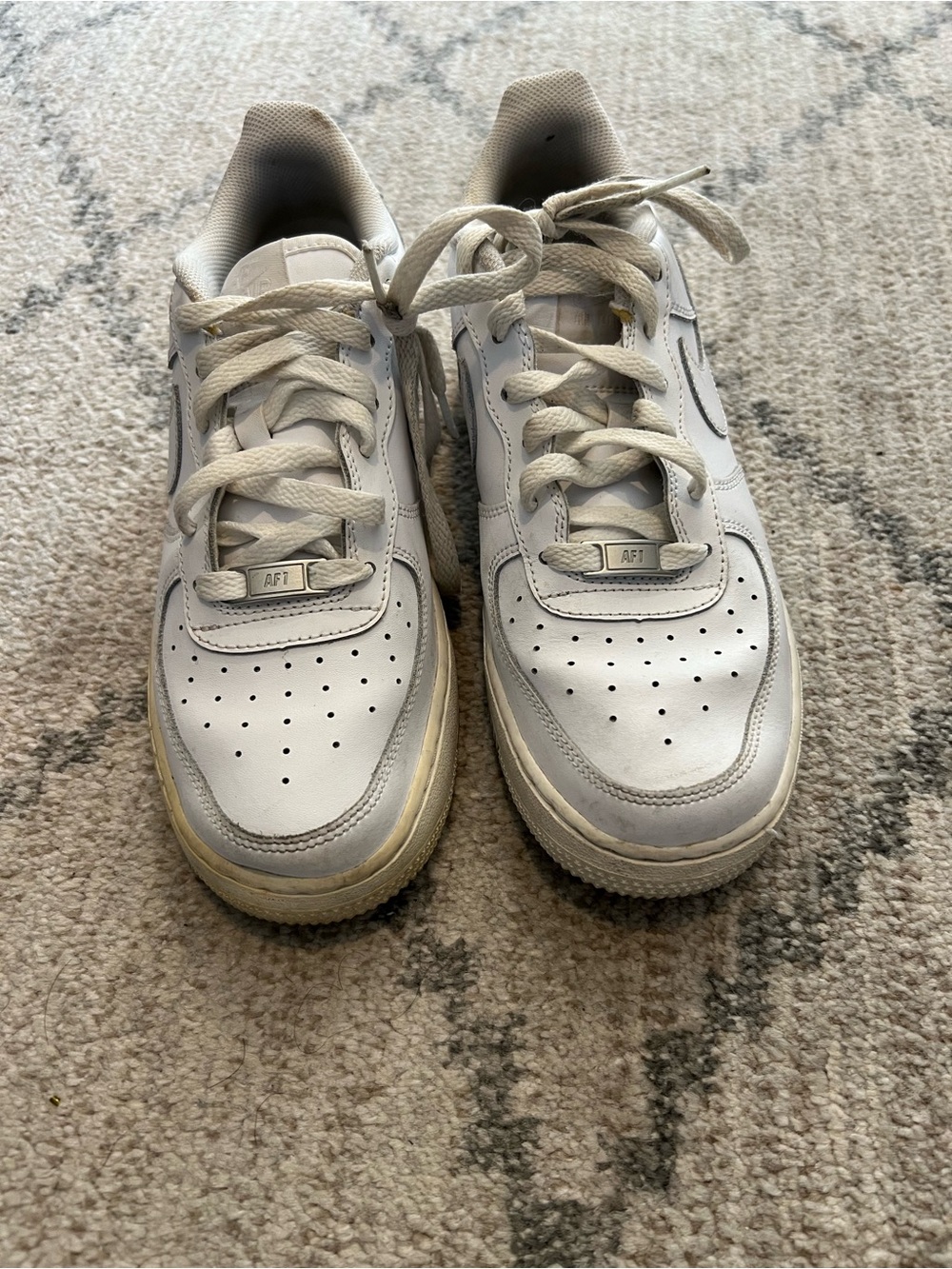 Nike Kids White & Cream Low-Top Sneakers